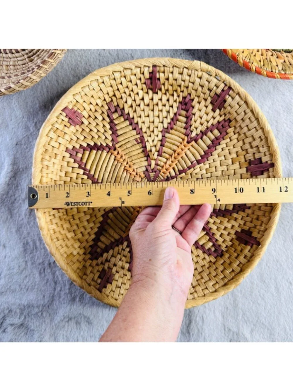 Vtg Wall Baskets Woven Coil Indigenous Tribal Natural Fibers Grass‎ Decor Lot 3
